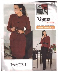 2112 VOGUE TAMOTSU CAREER TOP, SKIRT, TAPER PANTS PATTERN 12-16